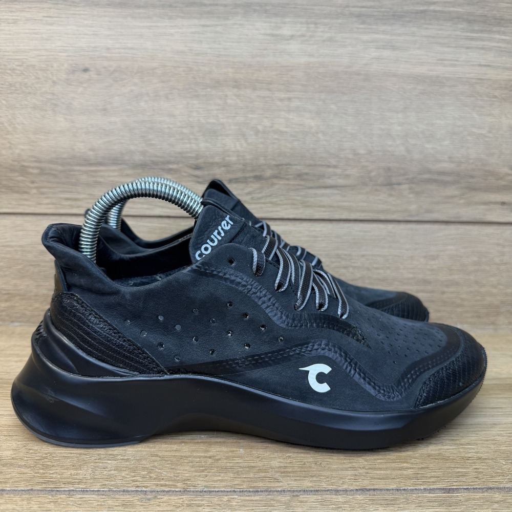 Courser Uno Womens Black Mono Luxury Performance Running Sneakers Shoes Size 7